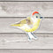 Ruby Crowned Kinglet Bird Sticker - Watercolor Birding Vinyl Sticker