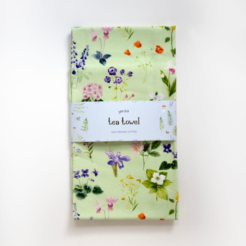 Wildflowers Tea Towel - Organic Cotton Kitchen Towel