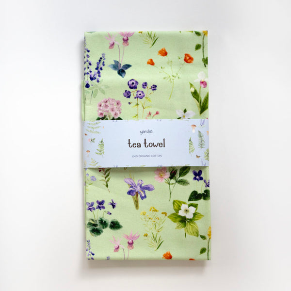 Wildflowers Tea Towel - Organic Cotton Kitchen Towel