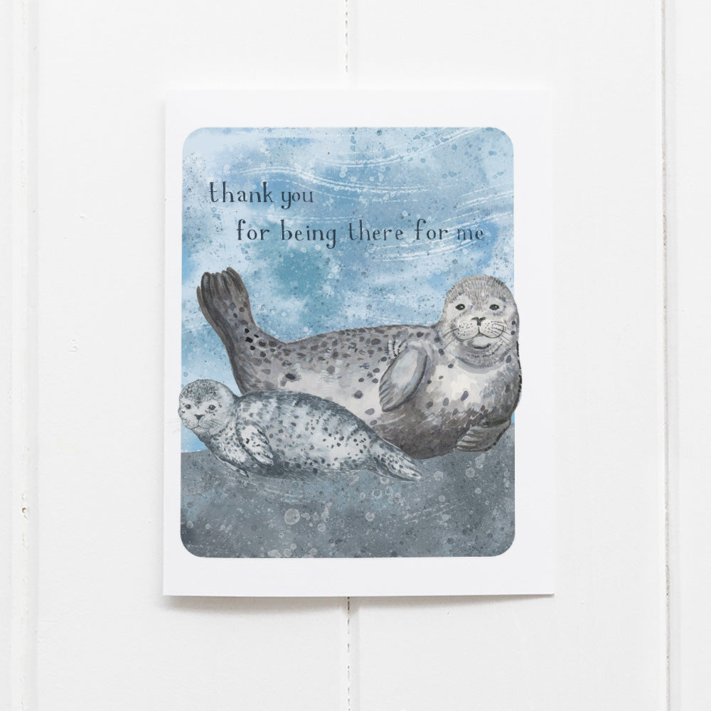 Harbor Seals Thank You Card - Coastal Greeting Card