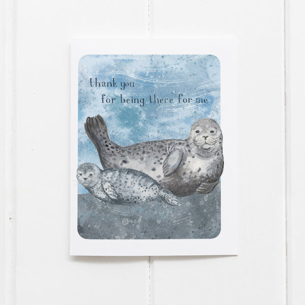 Harbor Seals Thank You Card - Coastal Greeting Card