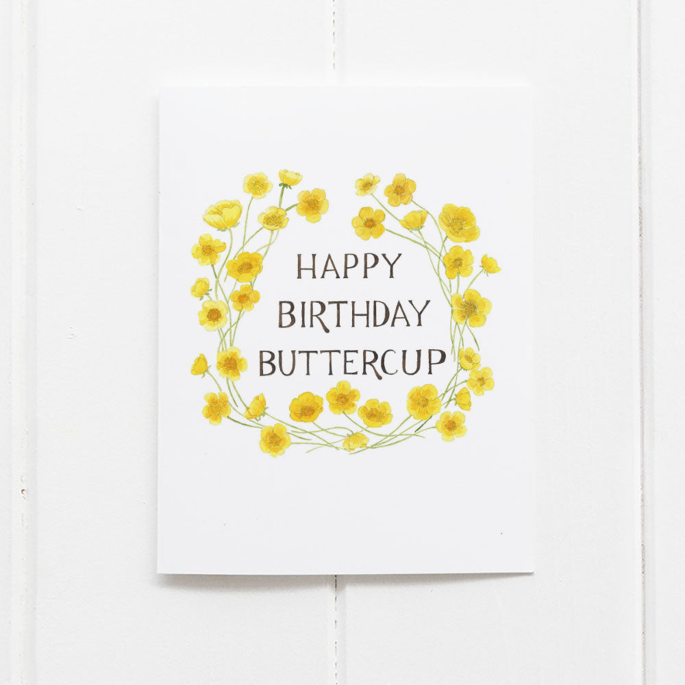 Buttercup birthday card by Yardia