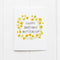 Buttercup Birthday Card featuring a watercolor illustration of a buttercup garland with a hand-lettered birthday message on a folded card.