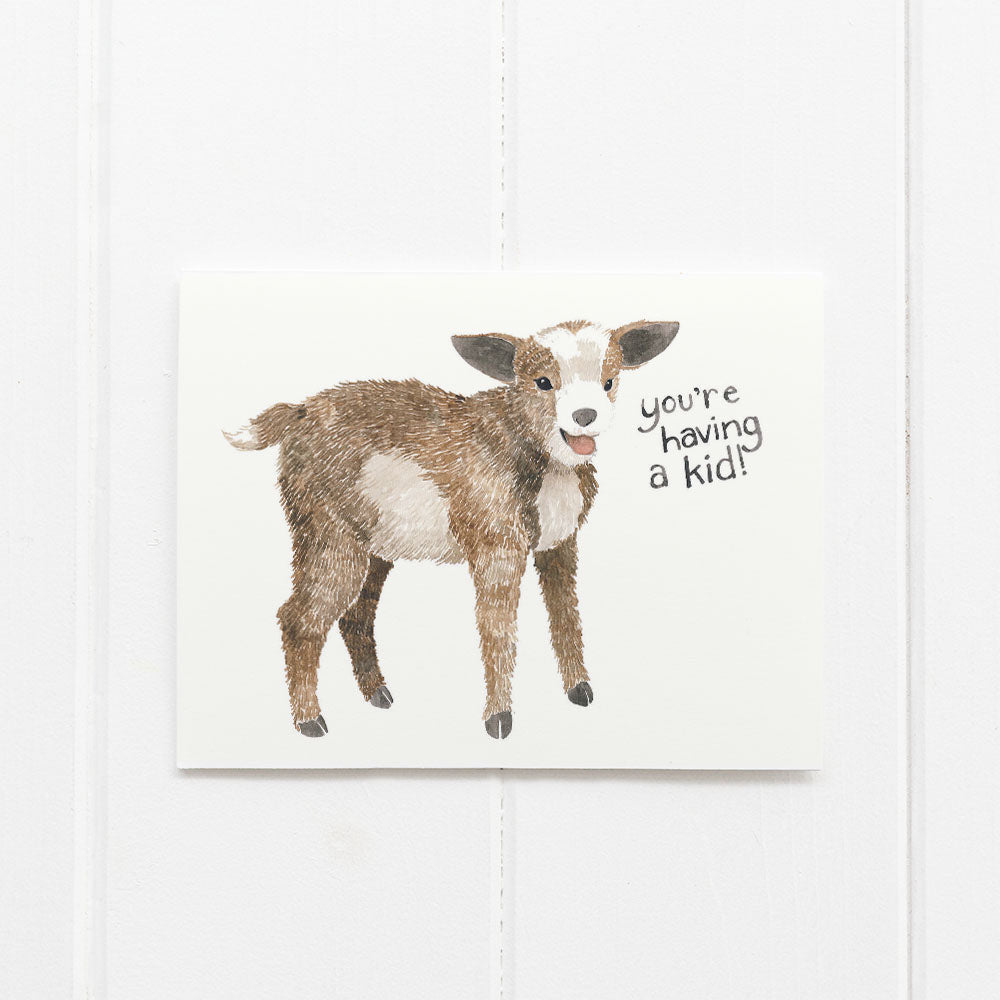 Goat baby card by Yardia