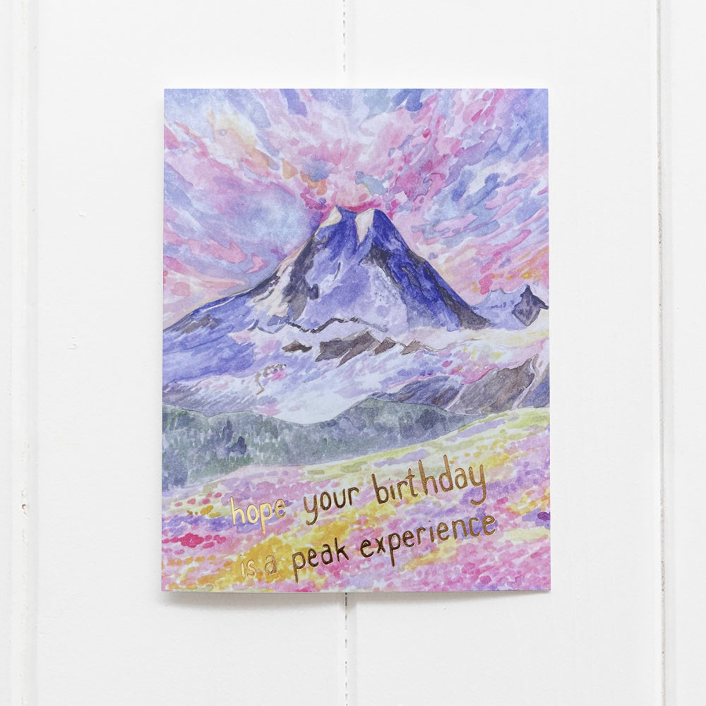 mountain sunrise birthday card