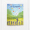 Teacher Appreciation Card featuring a watercolor illustration of a teacher and students with birds, printed on recycled cardstock, blank inside, comes with a kraft envelope.
