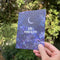 eid mubarak card with moon and stars