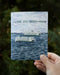 anniversary, love, valentine and engagement card with two washington state ferries and text reading I love you ferry much in watercolor