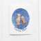 Thanks Mom Otters Card featuring a watercolor illustration of a mama and baby otter holding hands on recycled cardstock, blank inside, with a kraft envelope.