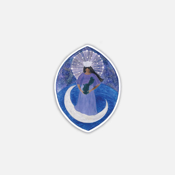 our lady of guam sticker with santa marian kamelan