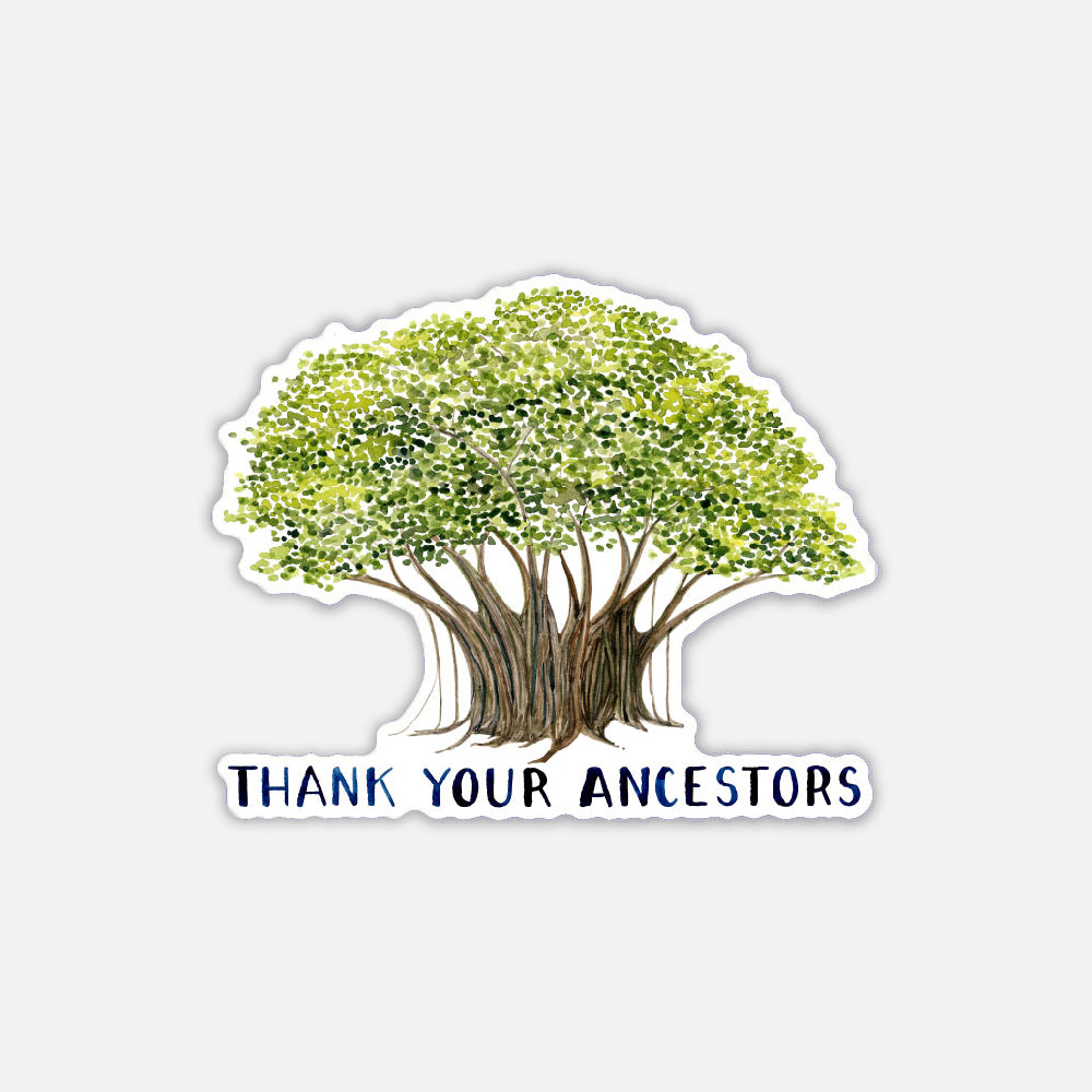 thank your ancestors guam tree sticker