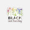 Black and flourishing vinyl sticker