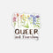 queer and flourishing vinyl sticker