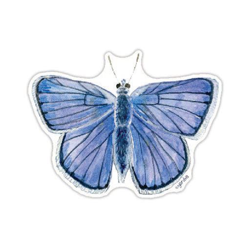 Blue Copper Butterfly - Watercolor Nature Sticker