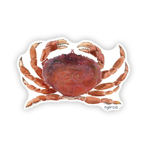 Dungeness Crab - West Coast Watercolor Nature Sticker
