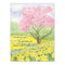 Garden of thanks thank you card, with watercolor spring daffodil field