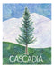 Cascadia watercolor 8x10 art print with douglas fir tree 