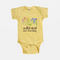 butter yellow baby one piece with multiracial and flourishing floral design