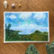 original watercolor painting of the ocean off Guam