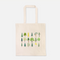 Trees watercolor illustrated canvas tote bag