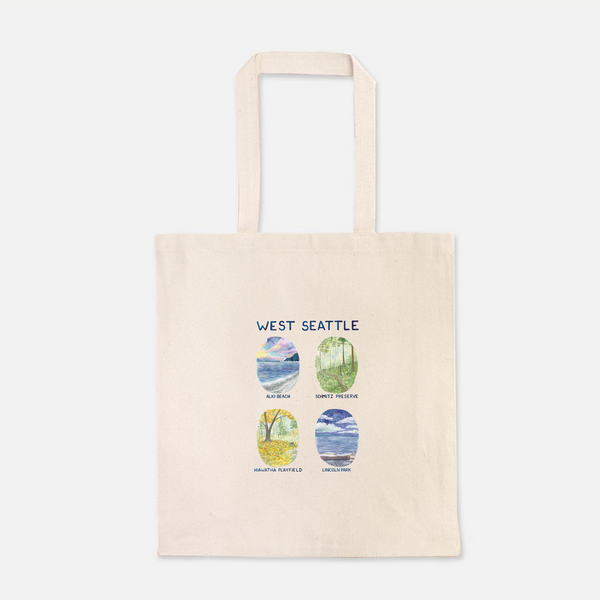 West Seattle canvas tote bag