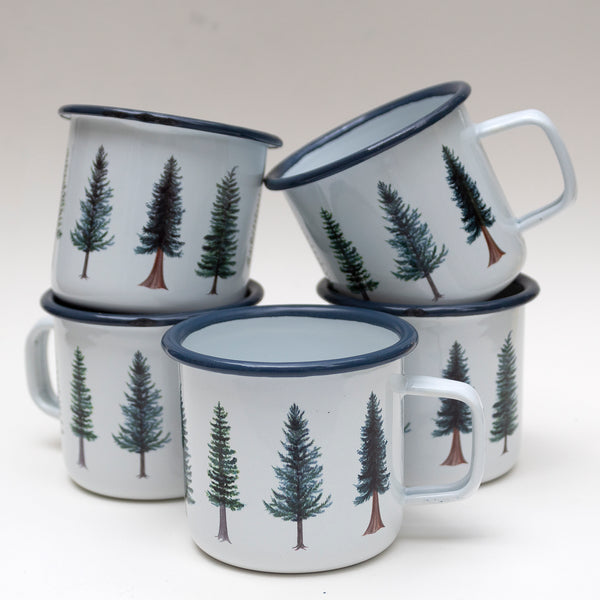 imperfect evergreen camp mugs in stack