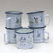 imperfect wildflower enamel mugs in stack