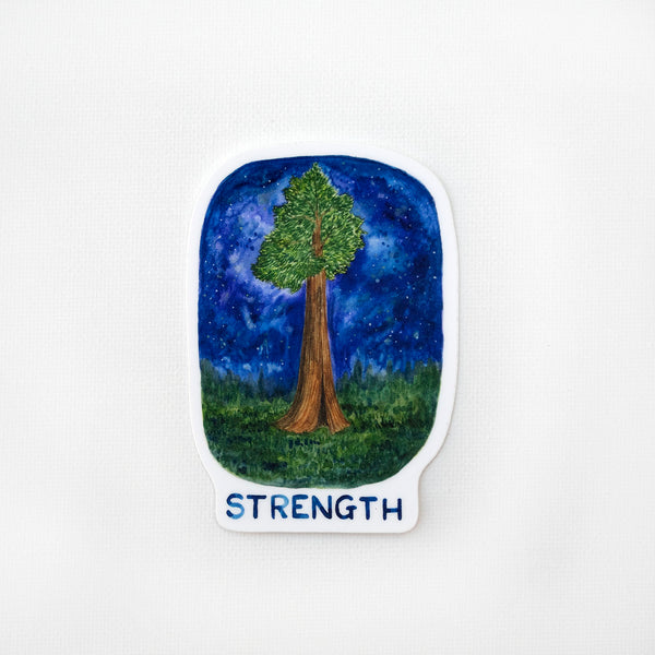 strength tree sticker