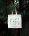 watercolor trees canvas tote bag