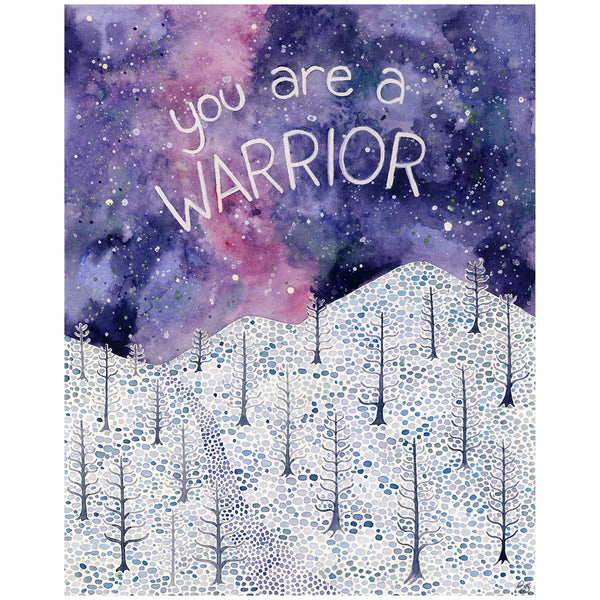 You Are A Warrior original watercolor painting by Yardia