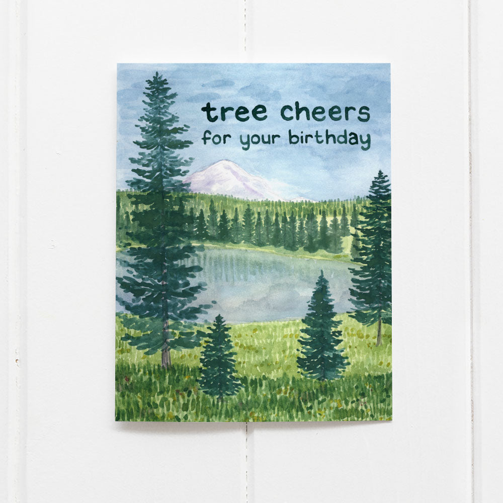 Tree cheers pacific northwest birthday card